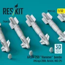 ResKit Models AASM-250 Hammer bombs (6 pcs) (Mirage 2000, Rafale, MiG-29) (3D Printed) 1:32 (RS32-0422)