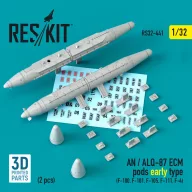   ResKit Models AN / ALQ-87 ECM pods early type (2 pcs) (F-100, F-101, F-105, F-111, F-4) (3D Printed) 1:32 (RS32-0441)