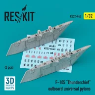   ResKit Models F-105 Thunderchief outboard universal pylons (2 pcs) (3D Printed) 1:32 (RS32-0443)