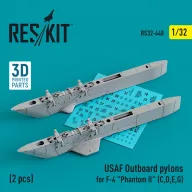   ResKit Models USAF Outboard pylons for F-4 Phantom II (C,D,E,G) (2 pcs) (3D Printed) 1:32 (RS32-0448)
