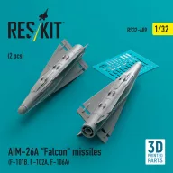   ResKit Models AIM-26A Falcon missiles (2 pcs) (F-101B, F-102A, F-106A) (3D Printed) 1:32 (RS32-0489)