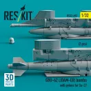 ResKit Models GBU-62 (JDAM-ER) bombs with pylons for Su-27 (2 pcs) (3D Printed) 1:32 (RS32-0492)