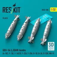   ResKit Models GBU-54 (LJDAM) bombs (4 pcs) (A-10C, F-15E, F-16C/D, F-22A, F-35A, B-1B, B-2A, B-52H, MQ-9) (3D Printed) 1:32 (RS32-0504)