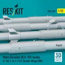 ResKit Models Matra Durandal (BLU-107) bombs (4 pcs) (F-15E, F-16, F-111E, Tornado, Mirage 2000) (3D Printed) 1:32 (RS32-0507)