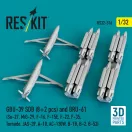 ResKit Models GBU-39 SDB (8 pcs) and BRU-61 (2 pcs) (Su-27, MiG-29, F-16, F-15E, F-22, F-35, Tornado, JAS-39, A-10, AC-130W, B-1B, B-2, B-52) (3D Printed) 1:32 (RS32-0516)