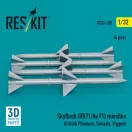 ResKit Models Skyflash (RB71/Av.71) missiles (4 pcs) (British Phantom, Tornado, Viggen) (3D Printed) 1:32 (RS32-0520)