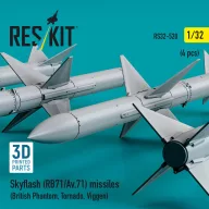   ResKit Models Skyflash (RB71/Av.71) missiles (4 pcs) (British Phantom, Tornado, Viggen) (3D Printed) 1:32 (RS32-0520)