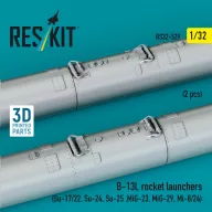   ResKit Models B-13L rocket launchers (2 pcs) (Su-17/22, Su-24, Su-25 ,MiG-23, MiG-29, Mi-8/24) (3D Printed) 1:32 (RS32-0529)