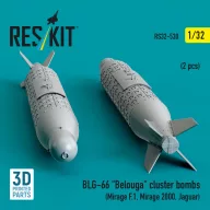   ResKit Models BLG-66 Belouga cluster bombs (2 pcs) (Mirage F.1, Mirage 2000, Jaguar) (3D Printed) 1:32 (RS32-0530)