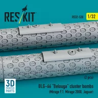   ResKit Models BLG-66 Belouga cluster bombs (2 pcs) (Mirage F.1, Mirage 2000, Jaguar) (3D Printed) 1:32 (RS32-0530)