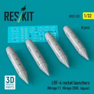   ResKit Models LRF-4 rocket launchers (4 pcs) (Mirage F.1, Mirage 2000, Jaguar) (3D Printed) 1:32 (RS32-0531)