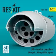   ResKit Models LRF-4 rocket launchers (4 pcs) (Mirage F.1, Mirage 2000, Jaguar) (3D Printed) 1:32 (RS32-0531)