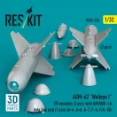 ResKit Models AGM-62 Walleye I ER missiles (2 pcs) with AN/AWG-16 data link pod (1 pcs) (A-4, A-6, A-7, F-4, F/A-18) (3D Printed) 1:32 (RS32-0532)