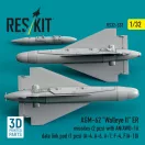 ResKit Models AGM-62 Walleye II ER missiles (2 pcs) with AN/AWG-16 data link pod (1 pcs) (A-4, A-6, A-7, F-4, F/A-18) (3D Printed) 1:32 (RS32-0533)