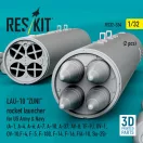 ResKit Models LAU-10 ZUNI rocket launcher for US Army & Navy (2 pcs) (A-1, A-4, A-6, A-7, A-10, A-37, AV-8, TF-9J, OV-1, OV-10, F-4, F-5, F-100, F-14, F-16, F/A-18, Su-25) (3D Printed) 1:32 (RS32-0534)