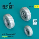 ResKit Models A-10 Thunderbolt II (weighted) wheels set (3D Printed) 1:32 (RS32-0541)