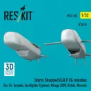 ResKit Models Storm Shadow/SCALP EG missiles (2 pcs) (Su-24, Tornado, Eurofighter Typhoon, Mirage 2000, Rafale, Nimrod) (3D Printed) 1:32 (RS32-0542)