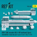 ResKit Models AGM-130C missiles (BLU-109 warhead) (2 pcs) with AN/AXQ-14 data link pod (1 pcs) (F-16I, F-15E, F-111F) (3D Printed) 1:32 (RS32-0544)