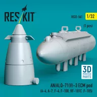  ResKit Models AN/ALQ-71(V)-3 ECM pod (A-4, A-7, F-4, F-100, RF-101C, F-105) (1pcs) (3D Printed) 1:32 (RS32-0561)