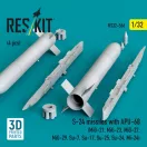 ResKit Models S-24 missiles with APU-68 (4 pcs) (MiG-21, MiG-23, MiG-27, MiG-29, Su-7, Su-17, Su-25, Su-24, Mi-24) (3D Printed) 1:32 (RS32-0566)