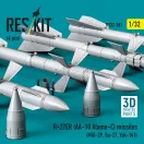 ResKit Models R-27ER (AA-10 Alamo-C) missiles (4 pcs) (MiG-29, Su-27, Yak-141) (3D Printed) 1:32 (RS32-0581)
