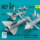 ResKit Models R-27ER (AA-10 Alamo-C) missiles (4 pcs) (MiG-29, Su-27, Yak-141) (3D Printed) 1:32 (RS32-0581)
