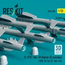 ResKit Models R-27ET (AA-10 Alamo-D) missiles (4 pcs) (MiG-29, Su-27, Yak-141) (3D Printed) 1:32 (RS32-0582)