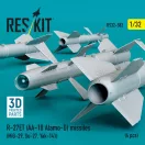 ResKit Models R-27ET (AA-10 Alamo-D) missiles (4 pcs) (MiG-29, Su-27, Yak-141) (3D Printed) 1:32 (RS32-0582)