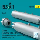 ResKit Models LAU-68, LAU-68D/A, LAU-131/A Hydra rocket launchers for US Army & Navy, Ukrainian AF (a/c & h) (2 pcs) (3D Printed) 1:32 (RS32-0583)