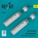 ResKit Models LAU-3A Hydra rocket launchers for US Army & Navy (a/c & h) (2 pcs) (3D Printed) 1:32 (RS32-0584)