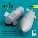ResKit Models B43-0 nuclear bombs (2 pcs) (F-100D/F, F-101A/C, F-104A/C, F-105D/F, FB-111A, F-111A/D/E/F, F-4C/D/E) (3D Printed) 1:32 (RS32-0588)