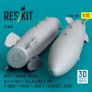 ResKit Models B43-1 nuclear bombs (2 pcs) (A-4, A-6A/E, A-7C/E, B-47B/E, B-58A, F-100D/F, F-104A/C, F-105D/F, F-111A/D/E/F, F-4C/D/E ) (3D Printed) 1:32 (RS32-0589)
