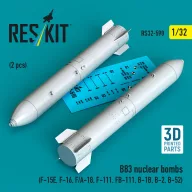   ResKit Models B83 nuclear bombs (2 pcs) (F-15E, F-16, F/A-18, F-111, FB-111, B-1B, B-2, B-52) (3D Printed) 1:32 (RS32-0590)