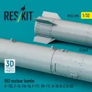 ResKit Models B83 nuclear bombs (2 pcs) (F-15E, F-16, F/A-18, F-111, FB-111, B-1B, B-2, B-52) (3D Printed) 1:32 (RS32-0590)