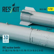   ResKit Models B83 nuclear bombs (2 pcs) (F-15E, F-16, F/A-18, F-111, FB-111, B-1B, B-2, B-52) (3D Printed) 1:32 (RS32-0590)