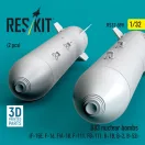 ResKit Models B83 nuclear bombs (2 pcs) (F-15E, F-16, F/A-18, F-111, FB-111, B-1B, B-2, B-52) (3D Printed) 1:32 (RS32-0590)