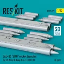 ResKit Models LAU-33 ZUNI rocket launcher for US Army & Navy (2 pcs) (F-4, F-8, OV-10) (3D Printed) 1:32 (RS32-0599)