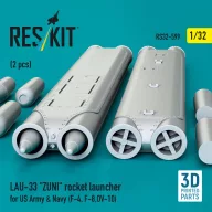   ResKit Models LAU-33 ZUNI rocket launcher for US Army & Navy (2 pcs) (F-4, F-8, OV-10) (3D Printed) 1:32 (RS32-0599)