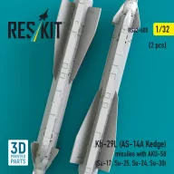   ResKit Models Kh-29L (AS-14A Kedge) missiles with AKU-58 (2 pcs) (Su-17, Su-25, Su-24, Su-30) (3D Printed) 1:32 (RS32-0600)