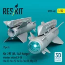 ResKit Models Kh-29T (AS-14B Kedge) missiles with AKU-58 (2 pcs) (Su-17, Su-25, Su-24, Su-30, Mig-27) (3D Printed) 1:32 (RS32-0601)