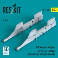   ResKit Models US weapon adapter for Su-27 Flanker (2 pcs) (GBU-39 SDB, GBU-62 (JDAM-ER)) (3D Printed) 1:32 (RS32-0604)