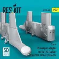   ResKit Models US weapon adapter for Su-27 Flanker (2 pcs) (GBU-39 SDB, GBU-62 (JDAM-ER)) (3D Printed) 1:32 (RS32-0604)