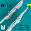 ResKit Models US weapon adapter for Su-27 Flanker (2 pcs) (GBU-39 SDB, GBU-62 (JDAM-ER)) (3D Printed) 1:32 (RS32-0604)