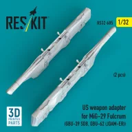   ResKit Models US weapon adapter for MiG-29 Fulcrum (2 pcs) (GBU-39 SDB, GBU-62 (JDAM-ER)) (3D Printed) 1:32 (RS32-0605)