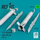 ResKit Models S-24 missiles with APU-68 (4 pcs) (Mi-24) (3D Printed) 1:35 (RS35-0014)