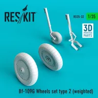   ResKit Models Bf-109G Wheels set type 2 (weighted) 1:35 (RS35-0032)