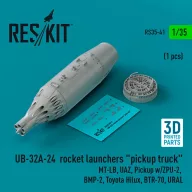   ResKit Models UB-32A-24 rocket launchers pickup truck (1 pcs) (MT-LB, UAZ, Pickup w/ZPU-2, BMP-2, Toyota Hilux, BTR-70, URAL) (3D Printed) 1:35 (RS35-0041)