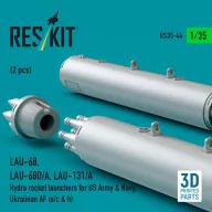   ResKit Models LAU-68, LAU-68D/A, LAU-131/A Hydra rocket launchers for US Army & Navy, Ukrainian AF (a/c & h) (2pcs) (3D Printed) 1:35 (RS35-0044)