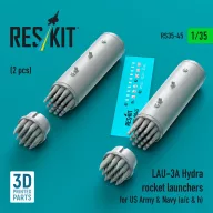   ResKit Models LAU-3A Hydra rocket launchers for US Army & Navy (a/c & h) (2pcs) (3D Printed) 1:35 (RS35-0045)