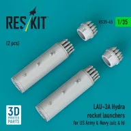   ResKit Models LAU-3A Hydra rocket launchers for US Army & Navy (a/c & h) (2pcs) (3D Printed) 1:35 (RS35-0045)